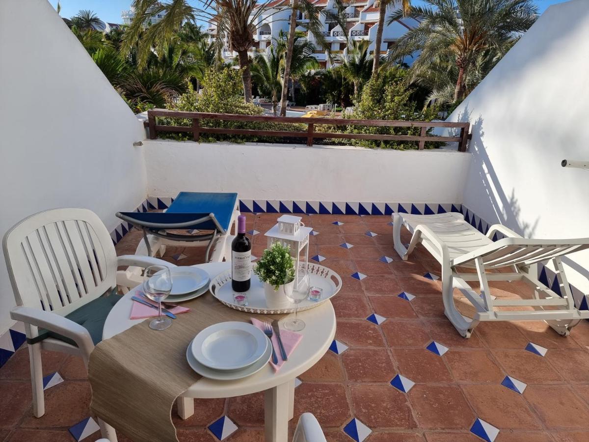 Studio Apartment No 1 Directly On The Beach And Sea, Terrace, Heated Pool, Wifi プラヤ・デ・ラス・アメリカス エクステリア 写真